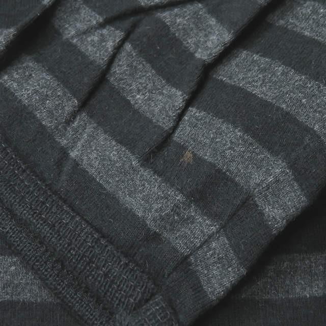 マリメッコ marimekko フィンランド製 ボーダーロングスリーブTシャツ S ブラック/グレー 長袖 コットン クルーネック トップス |  | 05