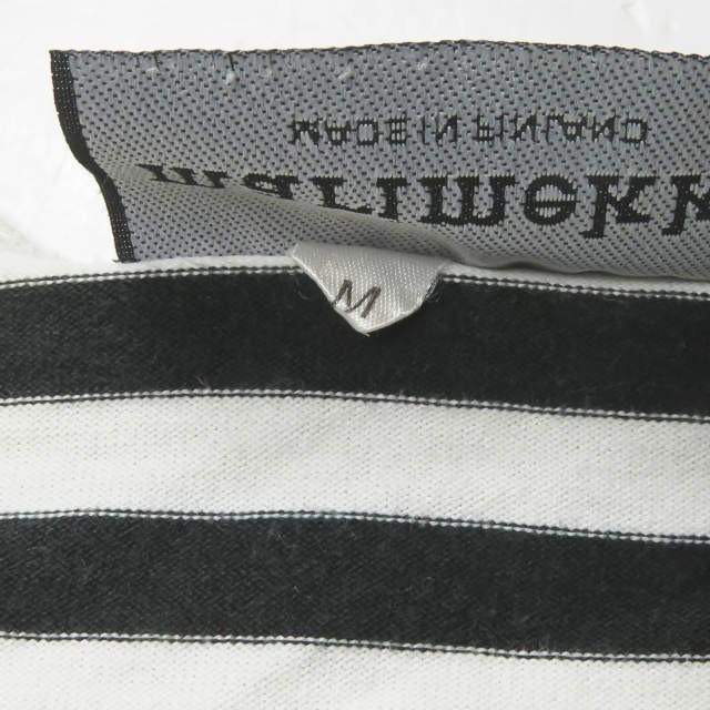 マリメッコ marimekko フィンランド製 ボーダーロングスリーブTシャツ M ホワイト/ブラック 長袖 コットン クルーネック トップス |  | 06