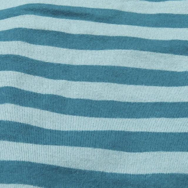 マリメッコ marimekko フィンランド製 ボーダーロングスリーブTシャツ M ブルー 長袖 コットン クルーネック トップス |  | 05