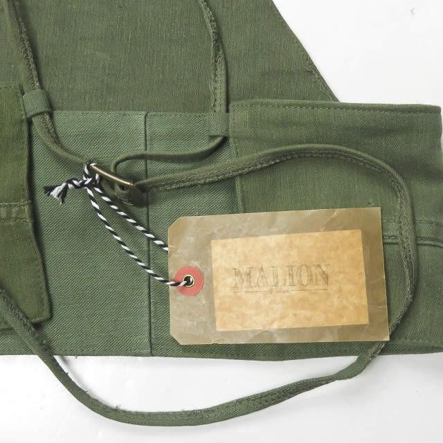 マリオンヴィンテージ MALION vintage 20SS military bag camisole ミリタリーバッグキャミソール  20SS-7-1 カーキ リメイク アシンメトリー