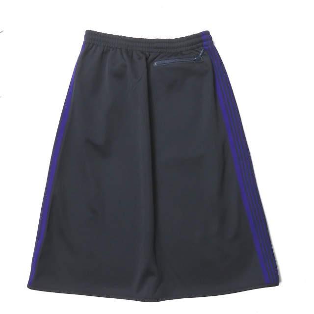 ニードルス ビームスボーイ Needles x BEAMS BOY 19AW 別注 日本製 Track Skirt Poly Smooth  トラックスカート FK366 2 ネイビー/パープル ジャージ