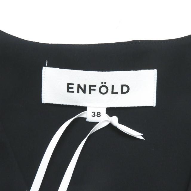エンフォルド ENFOLD 19AW エステルクロス Vアシンメトリータンクトップ 300CA330-0490 38 ダークネイビー ノースリーブ ブラウス トップス |  | 02