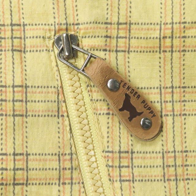 テンダーパピー TENDER PUPPY リバーシブルジップアップベスト L イエロー スタンドカラー チェック/ソリッド トップス |  | 08