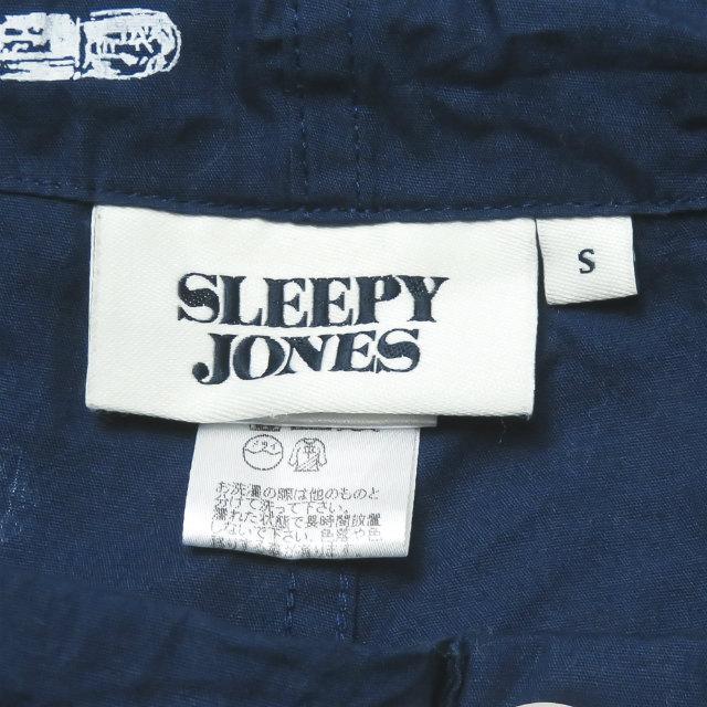スリーピージョーンズ SLEEPY JONES プリントパジャマ パンツ S ネイビー コットン イージー 総柄 ボトムス |  | 02