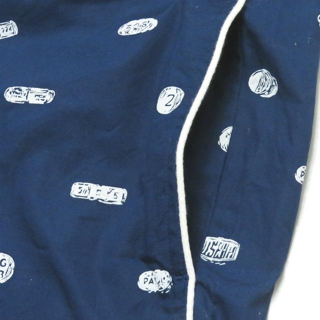 スリーピージョーンズ SLEEPY JONES プリントパジャマ パンツ S ネイビー コットン イージー 総柄 ボトムス |  | 05