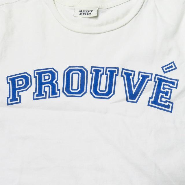 スリーピージョーンズ SLEEPY JONES アメリカ製 プリントクルーネックTシャツ XS ホワイト 半袖 コットン PROUVE トップス |  | 05