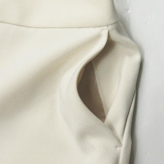 デミルクス ビームス Demi-Luxe BEAMS 日本製 ボンディングAラインパンツ 68-23-0378-152 36 ベージュ クロップド ボトムス |  | 04