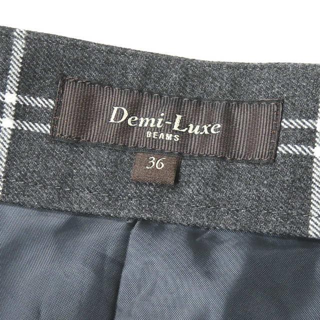 Demi-Luxe BEAMS デミルクス ビームス ウィンドウペーンワイドクロップドパンツ 68-23-0162-126 36 スラックス チェック ☆☆lc29805 |  | 02