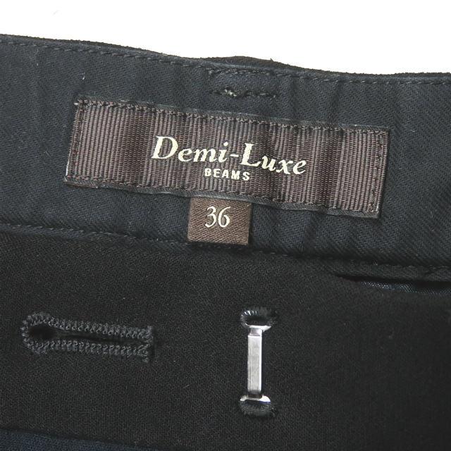 デミルクス ビームス Demi-Luxe BEAMS ウエストバイカラーインタックパンツ 68-23-0133-126 36 ネイビー ストレッチ スラックス クロップド ボトムス |  | 02