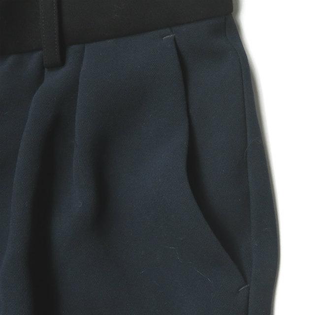 デミルクス ビームス Demi-Luxe BEAMS ウエストバイカラーインタックパンツ 68-23-0133-126 36 ネイビー ストレッチ スラックス クロップド ボトムス |  | 04