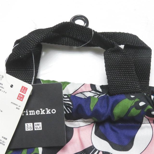 マリメッコ ユニクロ marimekko x UNIQLO 別注 KNAP SACK ナップサック ピンク リュック 巾着 花柄 テキスタイル カバン |  | 03