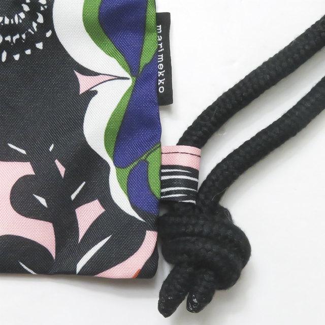 マリメッコ ユニクロ marimekko x UNIQLO 別注 KNAP SACK ナップサック ピンク リュック 巾着 花柄 テキスタイル カバン |  | 05
