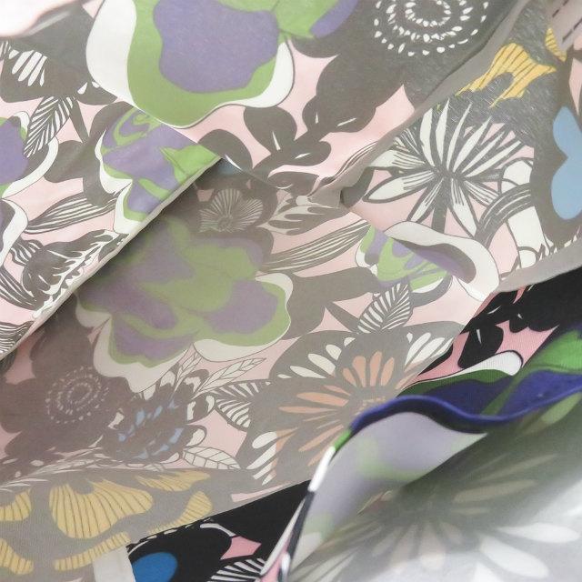 マリメッコ ユニクロ marimekko x UNIQLO 別注 KNAP SACK ナップサック ピンク リュック 巾着 花柄 テキスタイル カバン |  | 07