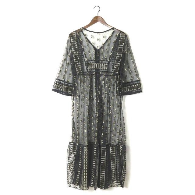 レイビームス Ray Beams 18ss チュール刺繍ロングガウン 63 11 0231 690 フリー ブラック ジャガード ワンピース トップス Lc Loopヤフーショッピング店 通販 Yahoo ショッピング