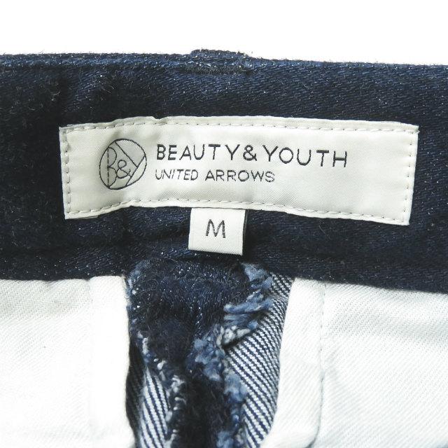 ビューティーアンドユース ユナイテッドアローズ BEAUTY&YOUTH UNITED ARROWS デニムクロップド９分丈ガウチョパンツ 1614-217-3988 M ネイビー ストレッチ |  | 02