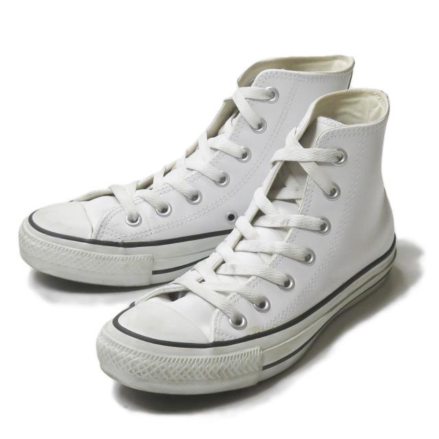 コンバース CONVERSE LEA ALL STAR HI レザーオールスター ハイカット 1B907 US4(23cm) ホワイト スニーカー シューズ | 