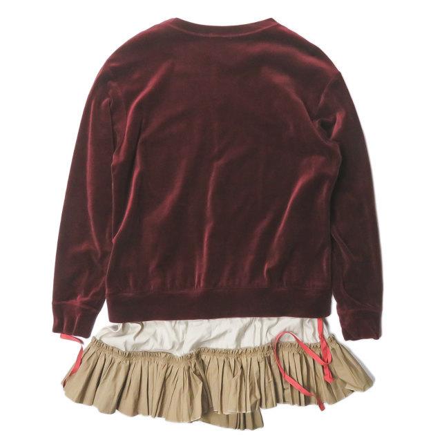 SueUNDERCOVER スーアンダーカバー 17SS 裾プリーツ巻きスカート MIXベロアカットソー SUS1805 1 異素材 レイヤード ワンピース lc30265 |  | 01