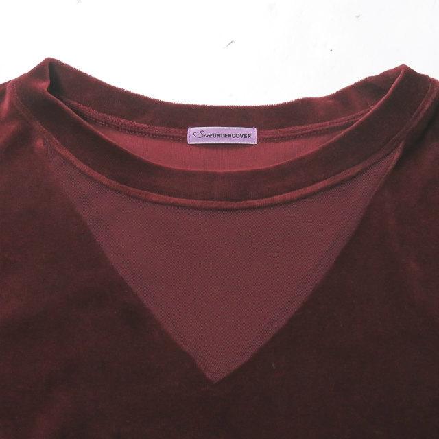 SueUNDERCOVER スーアンダーカバー 17SS 裾プリーツ巻きスカート MIXベロアカットソー SUS1805 1 異素材 レイヤード ワンピース lc30265 |  | 03