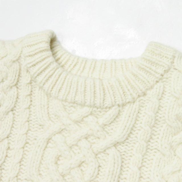 ナゴンスタンス nagonstans 19AW ケーブル編みニットベスト 470CA870-6400 38 ホワイト ウール ENFOLD トップス |  | 04