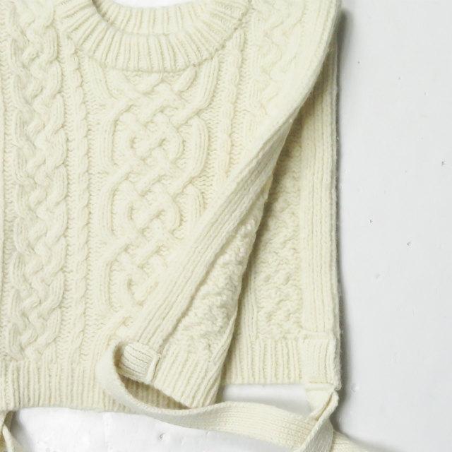 ナゴンスタンス nagonstans 19AW ケーブル編みニットベスト 470CA870-6400 38 ホワイト ウール ENFOLD トップス |  | 05
