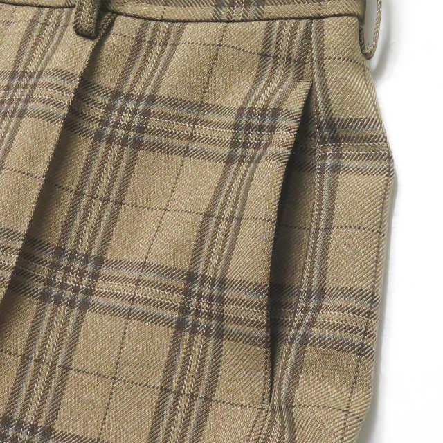 オーラリー AURALEE 19AW 日本製 WOOL SERGE CHECK SLACKS オーラリー AURALEE 19AW 日本製 WOOL SERGE CHECK SLACKS