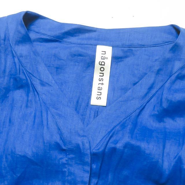 ナゴンスタンス nagonstans 19SS フレンチリネン 2Way Vネックカーディガン 470CS230-5830 38 Cobalt ブルー ワンピース ENFOLD トップス |  | 03