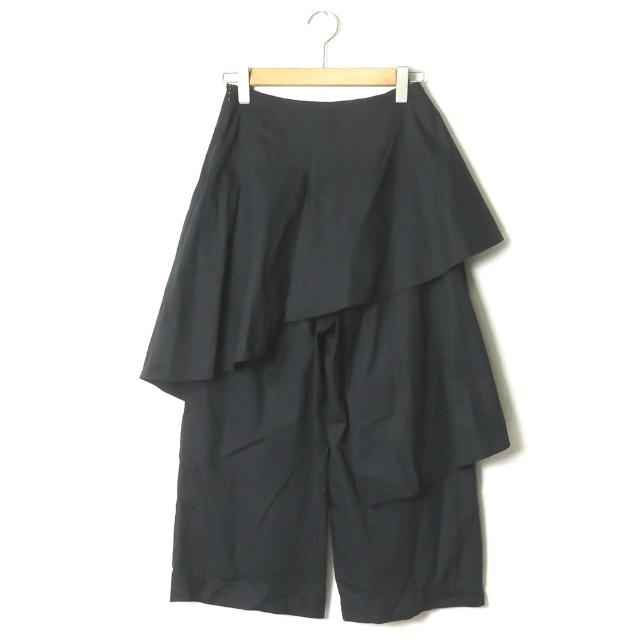 エンフォルド ENFOLD 19SS 日本製 ストレッチコットン レイヤードワイドパンツ 300CS331-2130 38 ブラック ボトムス |  | 01