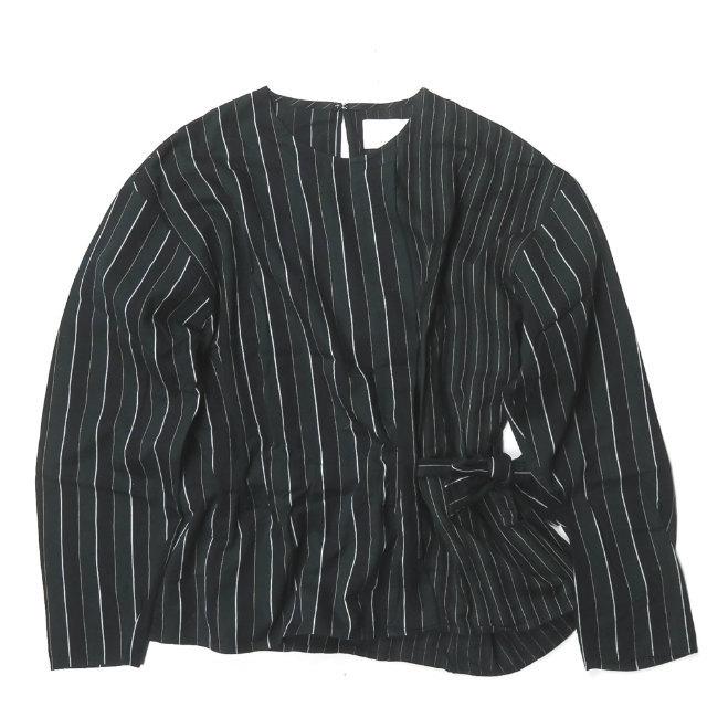 サワタカイ sawa takai 16AW 日本製 サイドリボンコットンブラウス FW16-3023 XS グリーン プルオーバー シャツ トップス | 