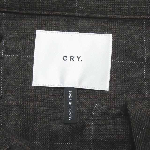 CRY. クライ 17AW 日本製 ウールベルテッドロングチェスターコート MH17F-09D32 1 ブラウン チェック アウター lc30371 |  | 02