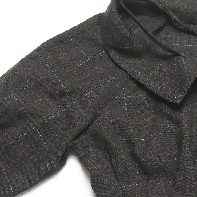 CRY. クライ 17AW 日本製 ウールベルテッドロングチェスターコート MH17F-09D32 1 ブラウン チェック アウター lc30371 |  | 05