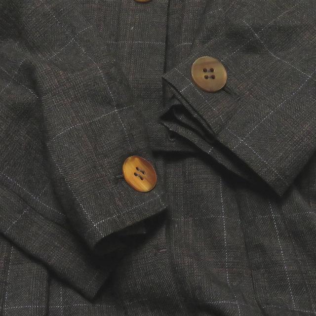 CRY. クライ 17AW 日本製 ウールベルテッドロングチェスターコート MH17F-09D32 1 ブラウン チェック アウター lc30371 |  | 06