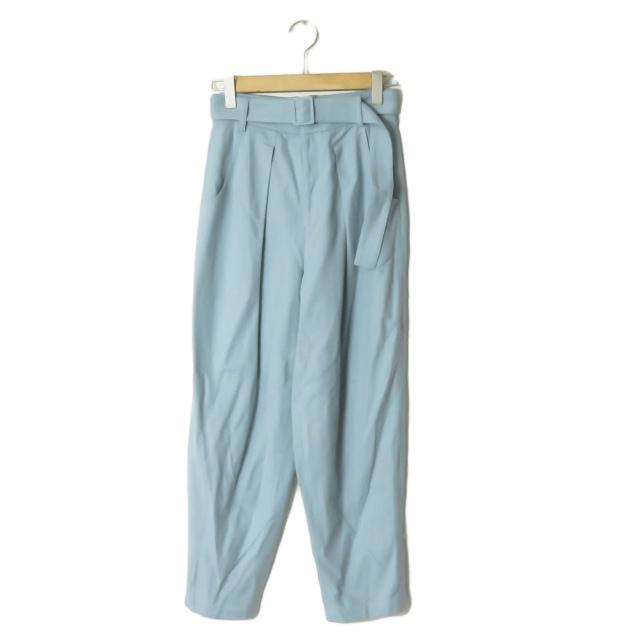 ADAM ET ROPE アダムエロペ 20SS コットンシルクヘリンボーンパンツ GAS60010 36 サックス ベルテッド タック ボトムス lc30398 | 