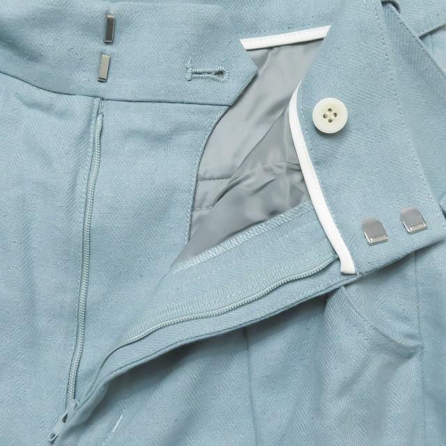 ADAM ET ROPE アダムエロペ 20SS コットンシルクヘリンボーンパンツ GAS60010 36 サックス ベルテッド タック ボトムス lc30398 |  | 04