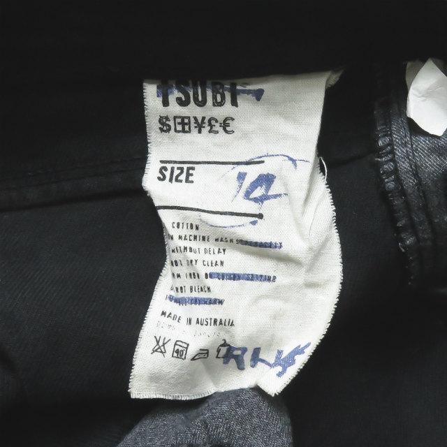 スビ TSUBI Super Skinny ダメージ加工 ストレッチスキニーデニムパンツ WJ2072-DS aus/14 ブラック KSUBI 裾ジップ ボトムス |  | 02