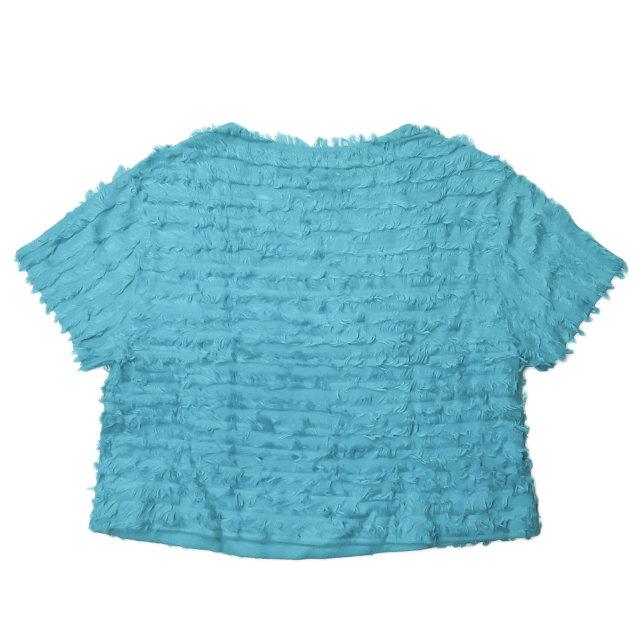 Drawer ドゥロワー 日本製 フリンジボーダーニットプルオーバー