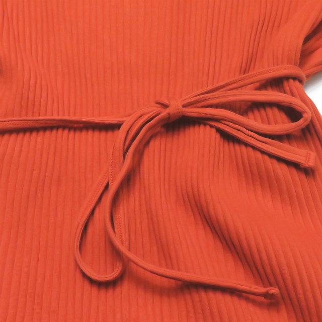 ベースレンジ Baserange 19aw Shaw Long Sleeve Kaftan ショウ ロングスリーブカフタン Xs オレンジ リブ スリット マキシワンピース トップス Lc Loopヤフーショッピング店 通販 Yahoo ショッピング