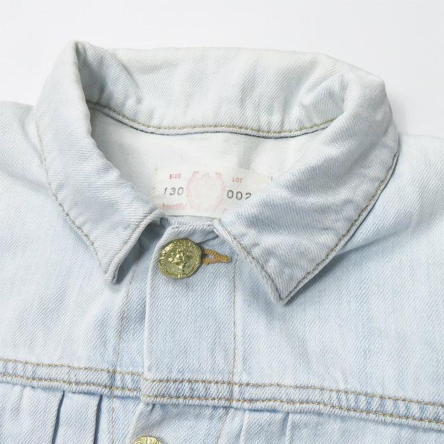 ビューティフルピープル Beautiful People 日本製 Selvedge Denim Jacket セルビッチデニムジャケット 130 ブルー Gジャン ブリーチ Lc Loopヤフーショッピング店 通販 Yahoo ショッピング