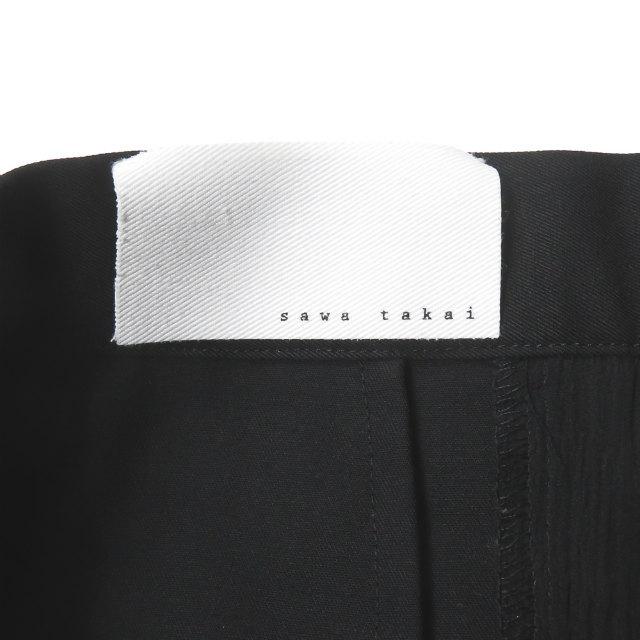 sawa takai サワタカイ 日本製 Slit Skirt スリットスカート SS15-1006 4 ブラック ウール センタークリース ボトムス lc30789 |  | 02