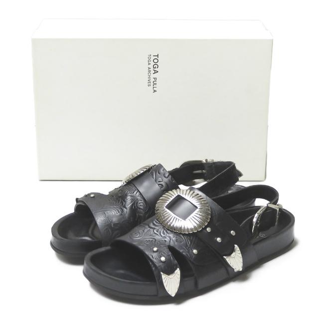 トーガ プルラ レイビームス TOGA PULLA x Ray BEAMS 別注 Metal emboss sandal SP  メタルエンボスストラップサンダル TP61-AJ699SP 37(23.5cm) :lc30856:LOOPヤフーショッピング店 - 通販 -  Yahoo!ショッピング