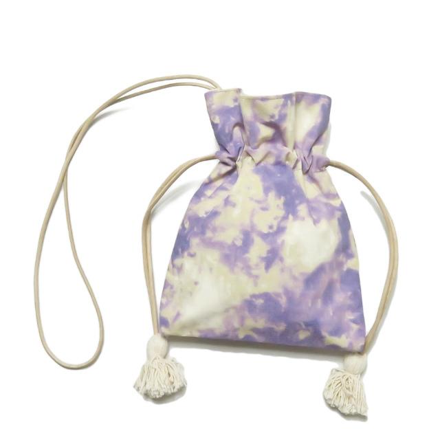 リラキャンベル Lilas Campbell タイダイ巾着バッグ パープル ショルダーバッグ カバン |  | 01