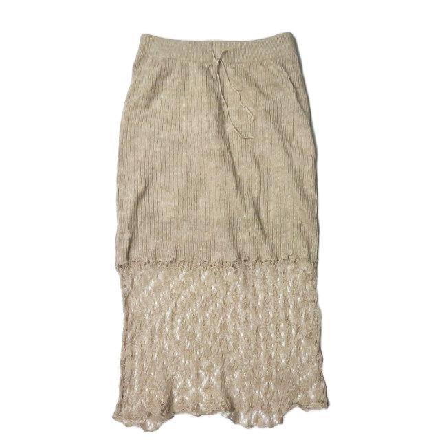AVERY ROW エイべリーロウ 19SS リネンレースニットスカート 19SS028 フリー ベージュ ボトムス lc31092 | 