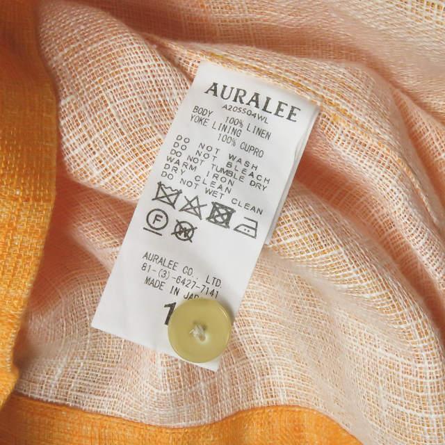 AURALEE オーラリー 20SS LINEN DOUBLE FACE HARF SLEEVED