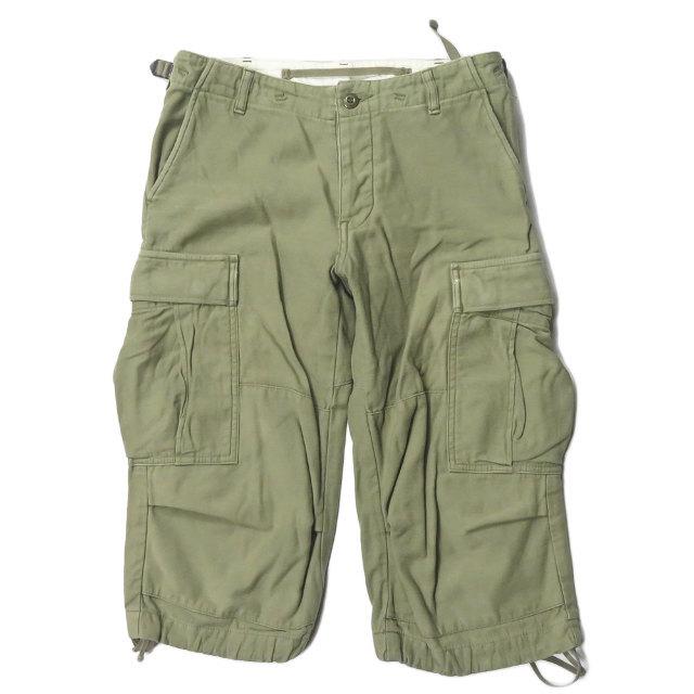 グリーン green 日本製 クロップドカーゴパンツ 1 オリーブ ミリタリー HYKE ボトムス | 