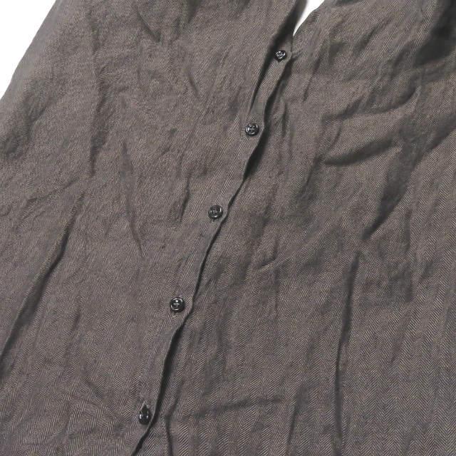 フランクリーダー FRANK LEDER ドイツ製 リネンヘリンボーンストール ブラウン スヌード |  | 05