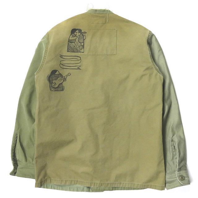 SALTWATER COWBOY ソルトウォーターカウボーイ 日本製 DOODLE UTILITY SHIRT JACKET リメイクミリタリーシャツジャケット ONE lc31451 |  | 01