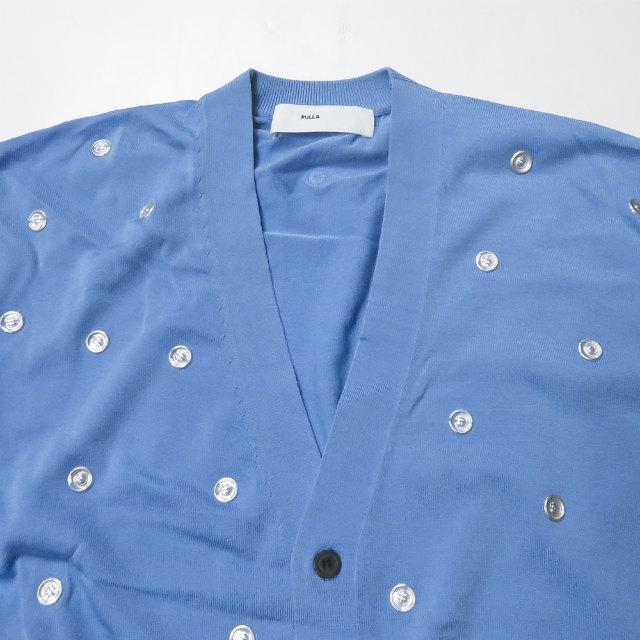 TOGA PULLA トーガ プルラ 21SS Dot knit cardigan ドットニットカーディガン TP11-XO211 36 ブルー メタルパーツ lc31497 |  | 03