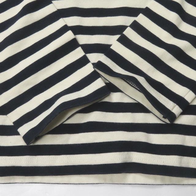 アニエスベー agnes b. 日本製 コットンボーダーロングスリーブTシャツ