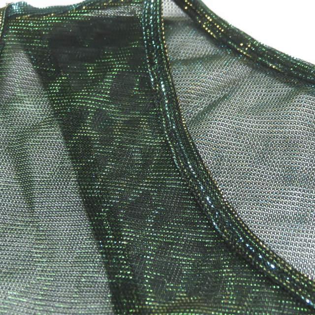 abacaxi アバカシー 20AW Mixed Media Dress ミックスメディアドレス 20040043002230 S グリーン ノースリーブ シアー フリンジ lc31582 |  | 04