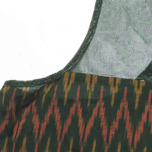 abacaxi アバカシー 20AW Mixed Media Dress ミックスメディアドレス 20040043002230 S グリーン ノースリーブ シアー フリンジ lc31582 |  | 05