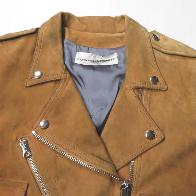 GOLDEN GOOSE ゴールデングース ダメージ加工スエードダブルライダースジャケット S ブラウン レザージャケット Deuxieme Classe lc31597 |  | 03